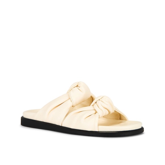 NEW Dear Frances Tye Slide Sandal in Chalk Cream 9 - Picture 10 of 10